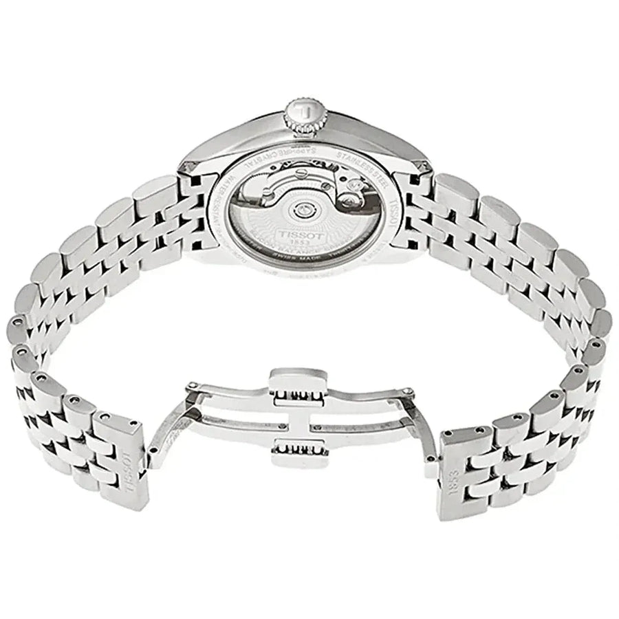 Tissot Ballade Powermatic 80 Automatic Mother of Pearl Dial Silver Steel Strap Watch For Women - T108.208.11.117.00