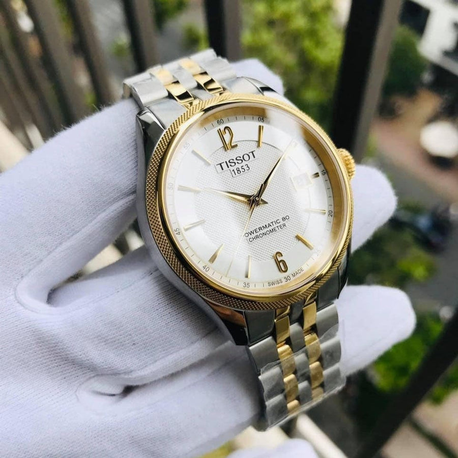 Tissot Ballade Powermatic 80 Chronometer Silver Dial Two Tone Steel Strap Watch For Men - T108.408.22.037.00