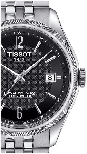 Tissot Ballade Powermatic 80 Cosc Black Dial Silver Steel Strap Watch For Men - T108.408.11.057.00