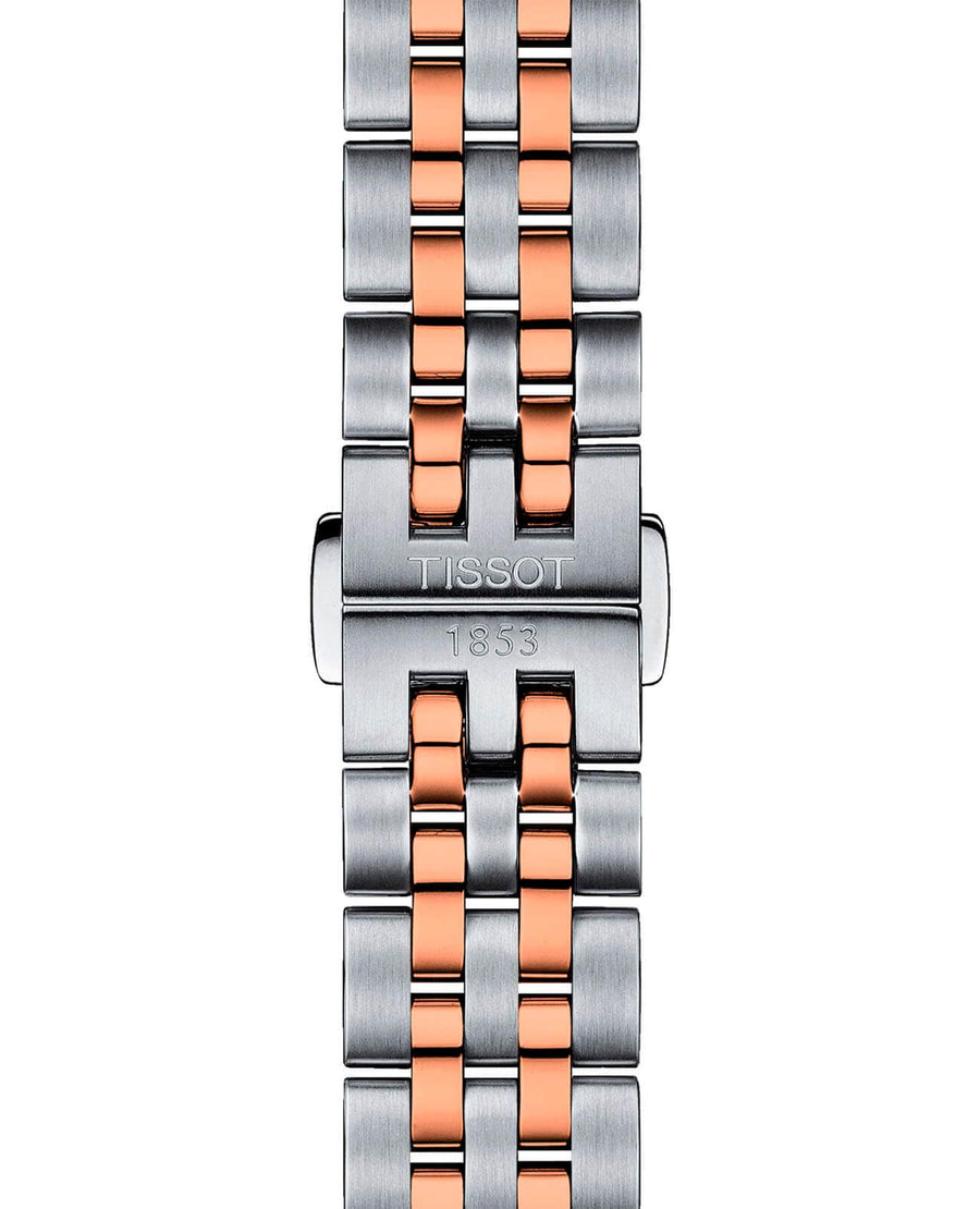 Tissot Ballade Powermatic 80 Cosc Mother of Pearl Dial Two Tone Steel Strap Watch For Women - T108.208.22.117.01