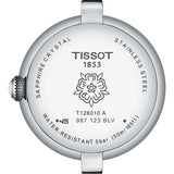 Tissot Bellissima Small Lady Silver Dial Black Leather Strap Watch For Women - T126.010.16.013.00