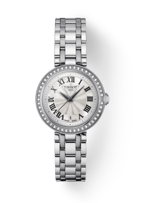 Tissot Bellissima Small Lady Diamonds Silver Dial Silver Steel Strap Watch For Women - T126.010.61.113.00