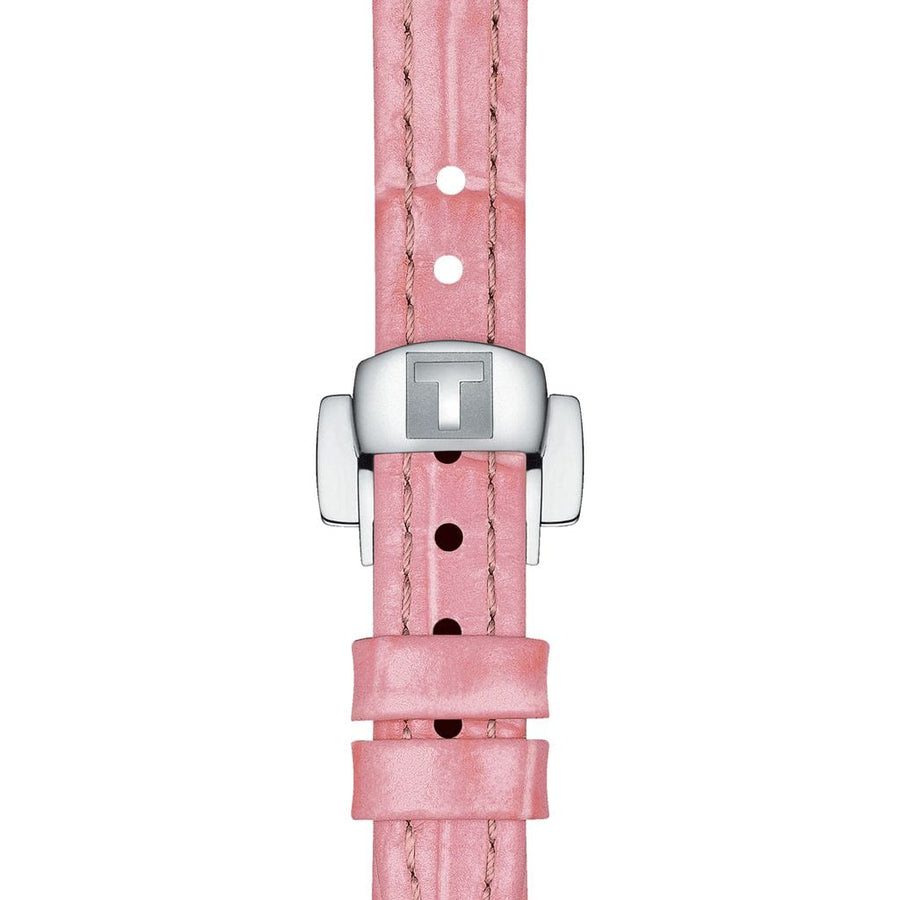 Tissot Bellissima Small Lady Silver Dial Pink Leather Strap Watch For Women - T126.010.16.013.01