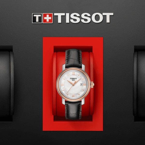 Tissot Bridgeport Lady White Dial Brown Leather Strap Watch For Women - T097.010.26.118.00