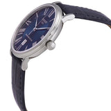 Tissot Carson Premium Powermatic 80 Automatic Blue Dial Blue Leather Strap Watch For Men - T122.407.16.043.00