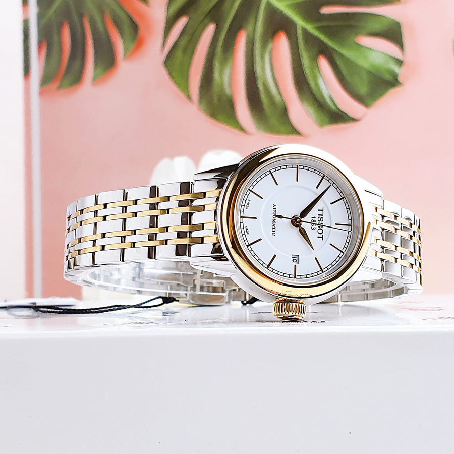 Tissot Carson Automatic Silver Dial Two Tone Steel Strap Watch For Women - T085.207.22.011.00