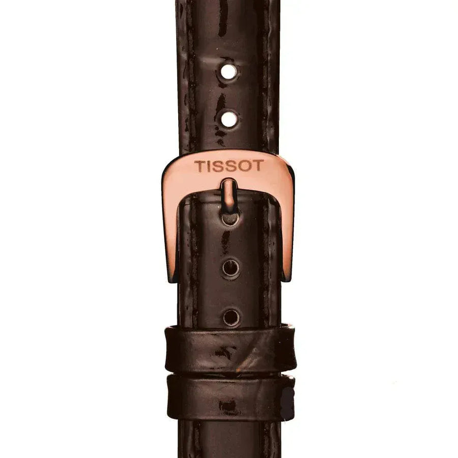 Tissot Carson Automatic White Dial Brown Leather Strap Watch For Women - T085.207.36.011.00