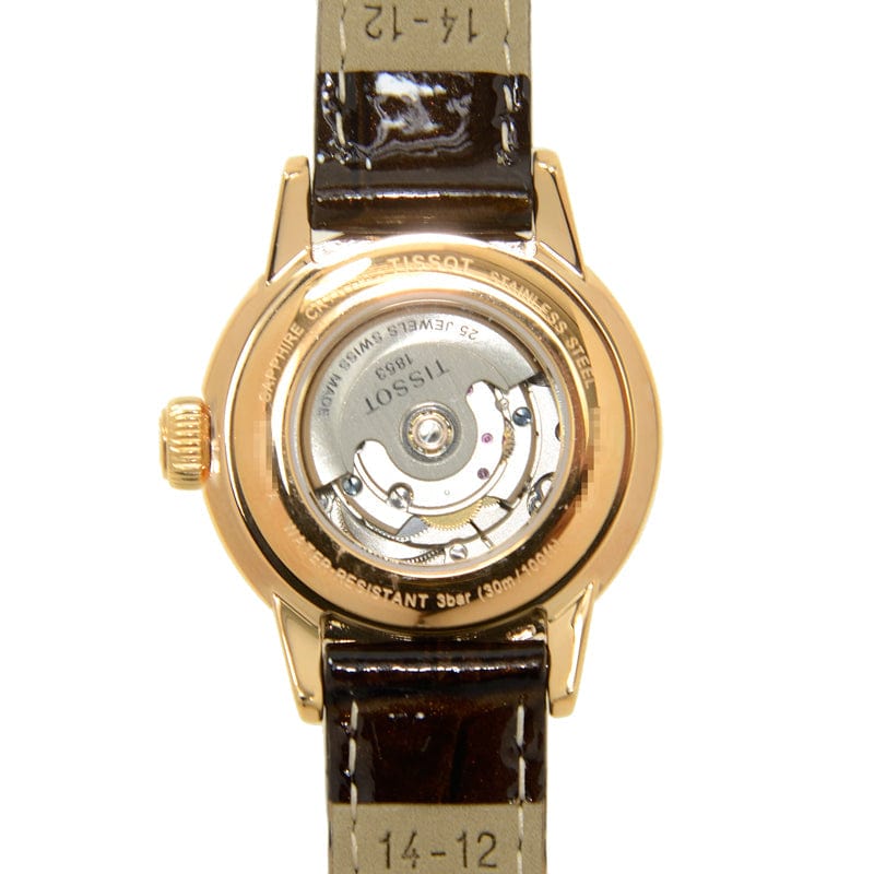 Tissot Carson Automatic White Dial Brown Leather Strap Watch For Women - T085.207.36.011.00