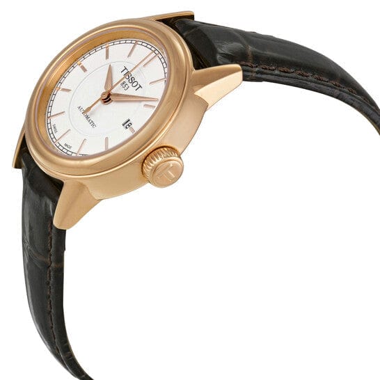 Tissot Carson Automatic White Dial Brown Leather Strap Watch For Women - T085.207.36.011.00