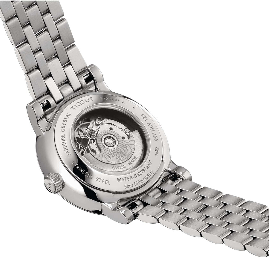 Tissot Carson Premium Automatic Lady Diamonds Silver Dial Silver Steel Strap Watch for Women - T122.207.11.036.00