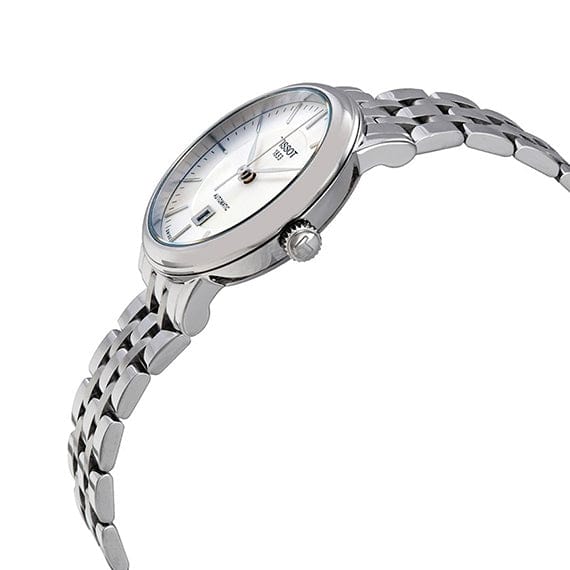 Tissot Carson Premium Automatic Lady Diamonds Silver Dial Silver Steel Strap Watch for Women - T122.207.11.036.00