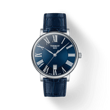 Tissot Carson Premium Blue Dial Blue Leather Strap Watch For Men - T122.410.16.043.00