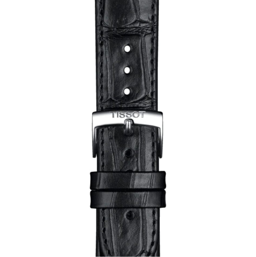 Tissot Carson Premium Chronograph Black Dial Black Leather Strap Watch For Men - T122.417.16.051.00