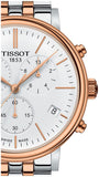 Tissot Carson Premium Chronograph White Dial Two Tone Steel Strap Watch For Men - T122.417.22.011.00