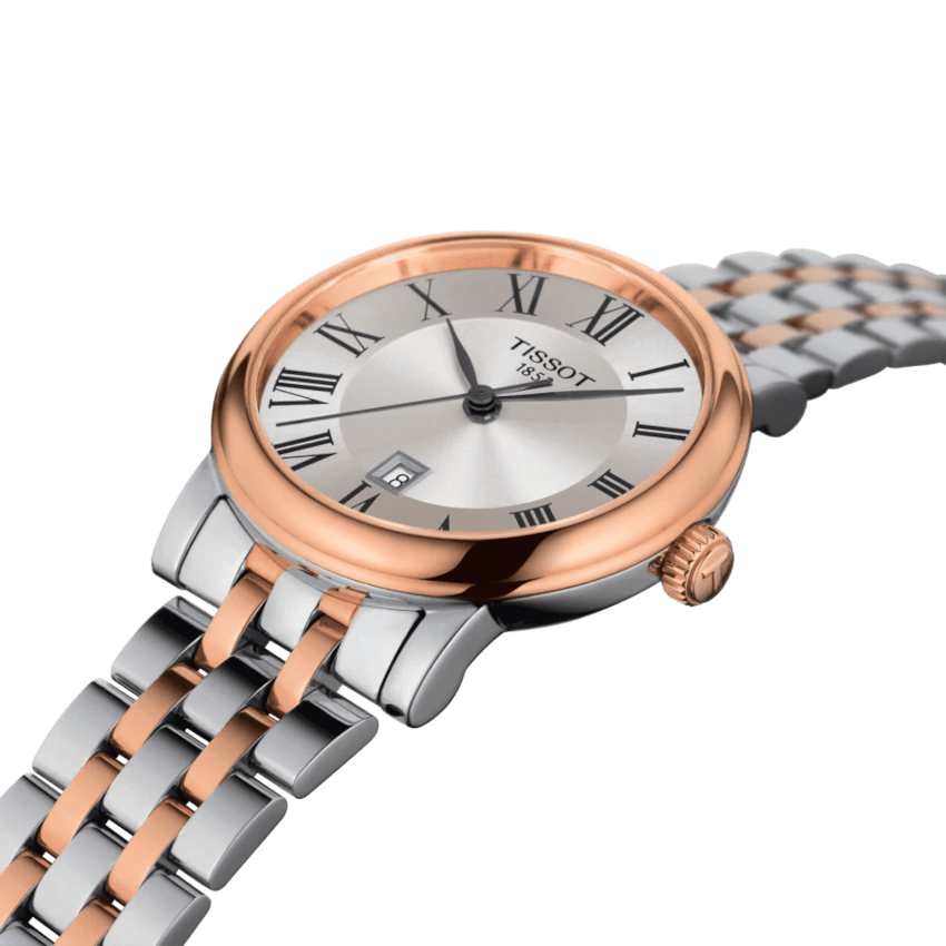 Tissot Carson Premium Lady Silver Dial Two Tone Steel Strap Watch For Women - T122.210.22.033.01