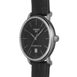 Tissot Carson Premium Powermatic 80 Black Dial Black Leather Strap Watch For Men - T122.407.16.051.00