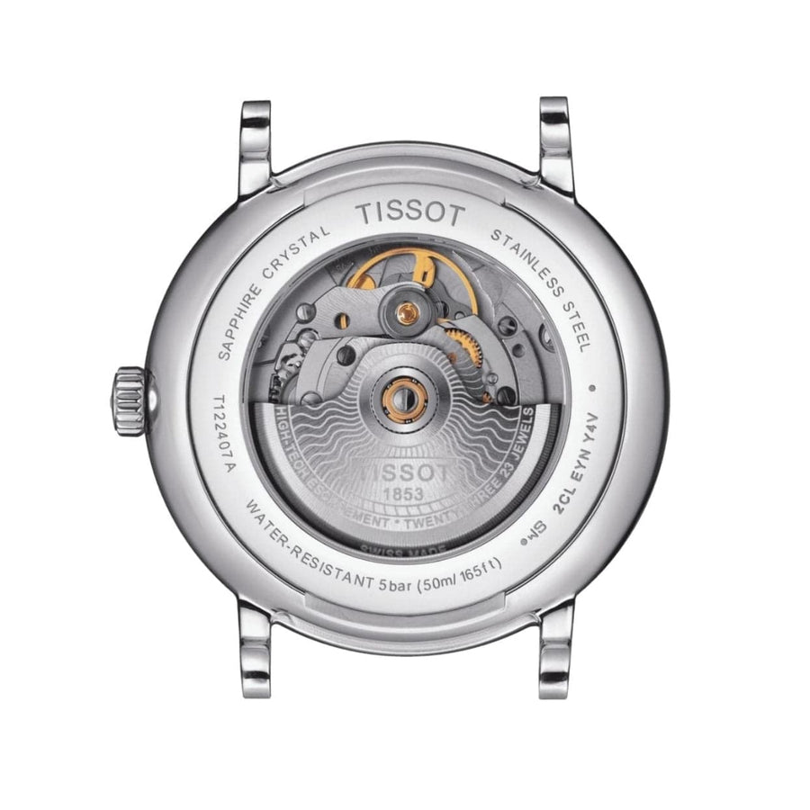 Tissot Carson Premium Powermatic 80 Blue Dial Blue Leather Strap Watch For Men - T122.407.16.043.00