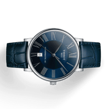 Tissot Carson Premium Powermatic 80 Blue Dial Blue Leather Strap Watch For Men - T122.407.16.043.00