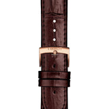 Tissot Carson Premium Powermatic 80 White Dial Brown Leather Strap Watch For Men - T122.407.36.031.00