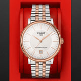 Tissot Carson Premium Powermatic 80 White Dial Two Tone Steel Strap Watch For Men - T122.407.22.031.01