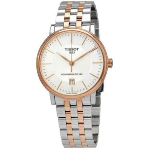 Tissot Carson Premium Powermatic 80 White Dial Two Tone Steel Strap Watch For Men - T122.407.22.031.01