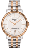 Tissot Carson Premium Powermatic 80 White Dial Two Tone Steel Strap Watch For Men - T122.407.22.031.01