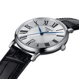 Tissot Carson Premium Silver Dial Black Leather Strap Watch For Men - T122.410.16.033.00