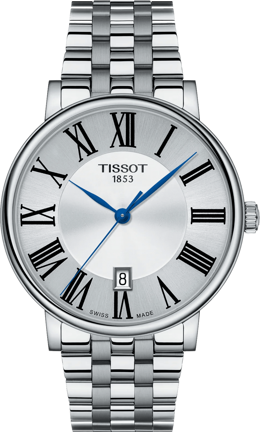 Tissot Carson Premium Silver Dial Silver Steel Strap Watch for Men - T122.417.11.033.00