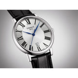 Tissot Carson Premium Silver Dial Black Leather Strap Watch For Men - T122.410.16.033.00