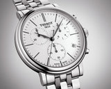 Tissot Carson Premium White Dial Silver Steel Strap Watch For Men - T122.417.11.011.00