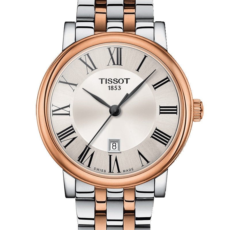 Tissot Carson Premium White Dial Two Tone Steel Strap Watch For Men - T122.410.22.033.00