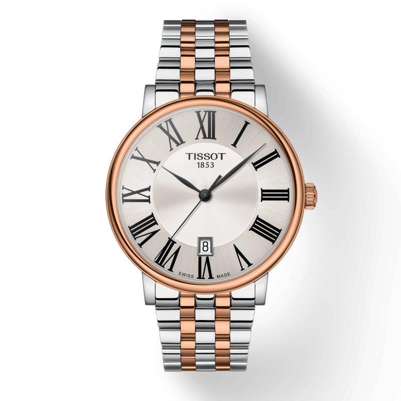 Tissot Carson Premium White Dial Two Tone Steel Strap Watch For Men - T122.410.22.033.00