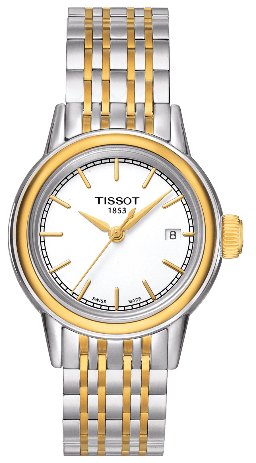 Tissot Carson Steel Lady White Dial Quartz Watch For Women - T085.210.22.011.00