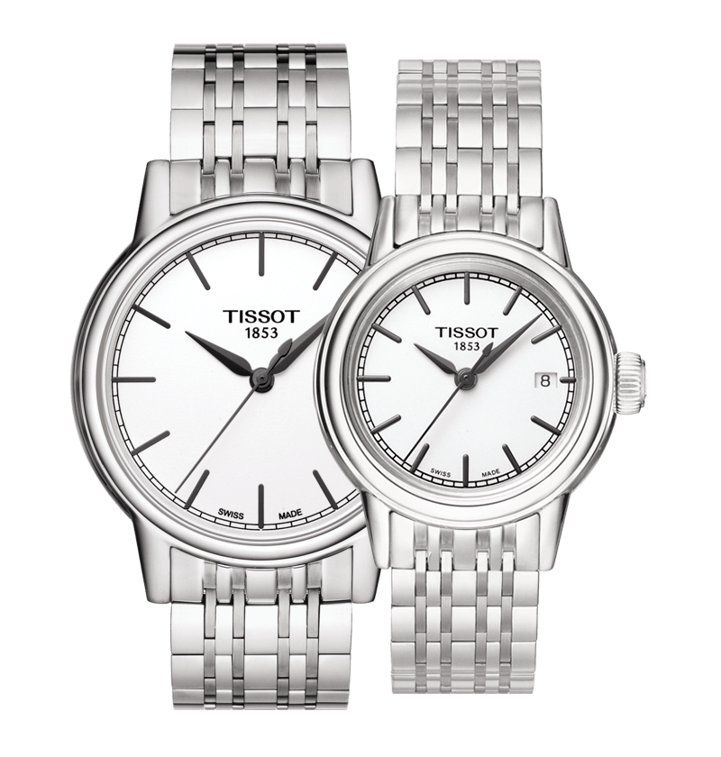 Tissot Carson Steel White Dial Silver Steel Strap Watch For Men - T085.410.11.011.00