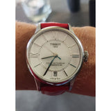 Tissot Chemin Des Tourelles Automatic Mother of Pearl Dial Red Strap Watch For Women - T099.207.16.118.00