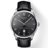 Tissot Chemin Des Tourelles Powermatic 80 Black Dial Black Leather Strap Watch For Men - T099.407.16.447.00