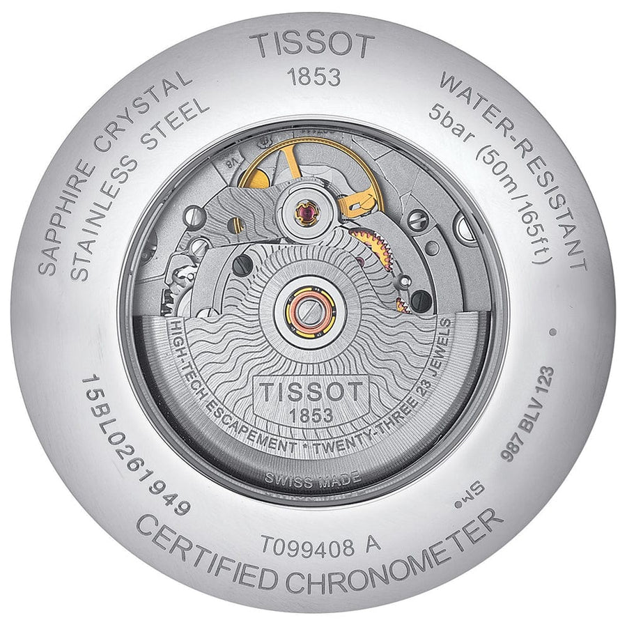Tissot Chemin Des Tourelles Powermatic 80 Cosc Silver Dial Two Tone Steel Strap Watch For Men - T099.408.22.038.00