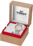 Tissot Chemin Des Tourelles Powermatic 80 Helvetic Price Lady Silver Dial Two Tone Steel Strap Watch For Women - T099.207.22.118.01