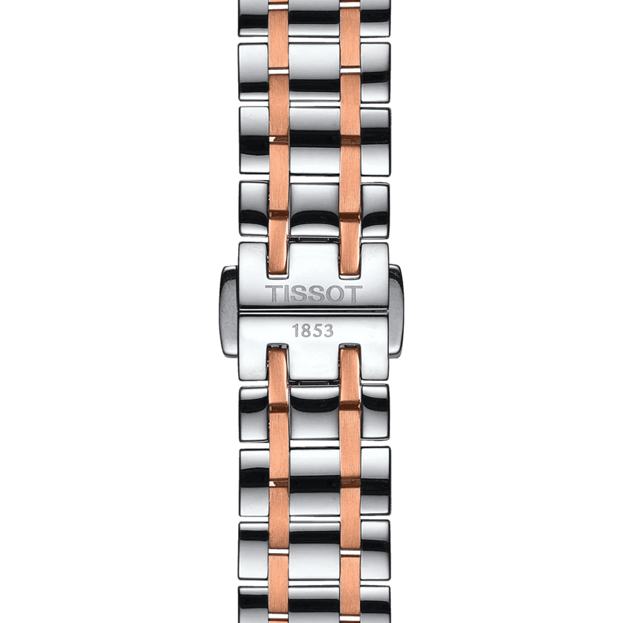 Tissot Chemin Des Tourelles Powermatic 80 Helvetic Price Lady Silver Dial Two Tone Steel Strap Watch For Women - T099.207.22.118.01