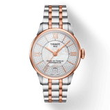 Tissot Chemin Des Tourelles Powermatic 80 Helvetic Price Lady Silver Dial Two Tone Steel Strap Watch For Women - T099.207.22.118.01