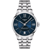Tissot Chemin Des Tourelles Powermatic 80 Lady Blue Dial Silver Steel Strap Watch For Women - T099.207.11.048.00
