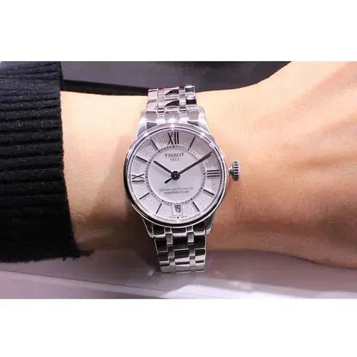 Tissot Chemin Des Tourelles Powermatic 80 Lady Silver Dial Silver Steel Strap Watch For Women - T099.207.11.118.00