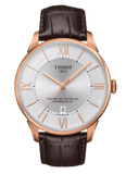 Tissot Chemin Des Tourelles Powermatic 80 Silver Dial Brown Leather Strap Watch For Men - T099.407.36.038.00