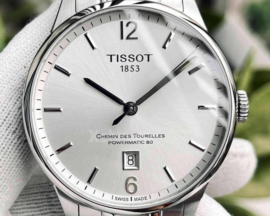 Tissot Chemin Des Tourelles Powermatic 80 Silver Dial Silver Steel Strap Watch For Men - T099.407.11.037.00