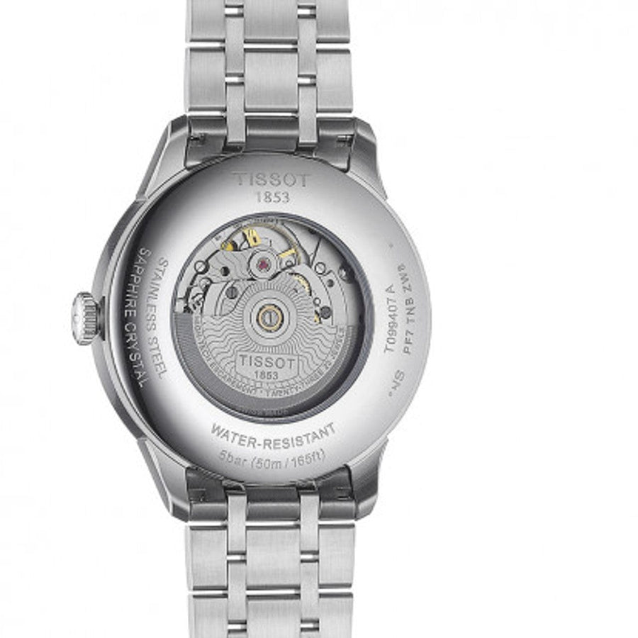 Tissot Chemin Des Tourelles Powermatic 80 Silver Dial Silver Steel Strap Watch For Men - T099.407.11.037.00