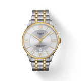 Tissot Chemin Des Tourelles Powermatic 80 Silver Dial Two Tone Steel Strap Watch For Men - T099.407.22.038.00