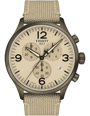 Tissot Chrono XL Beige Diag Beige NATO Strap Watch For Men - T116.617.37.267.01
