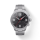 Tissot Chrono XL Black Dial Silver Steel Strap Watch For Men - T116.617.11.057.00