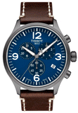 Tissot Chrono XL Blue Dial Brown Leather Strap Watch For Men - T116.617.36.047.00