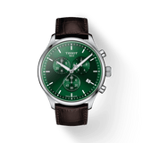 Tissot Chrono XL Chronograph Classic Green Dial Brown Leather Strap Watch For Men - T116.617.16.091.00